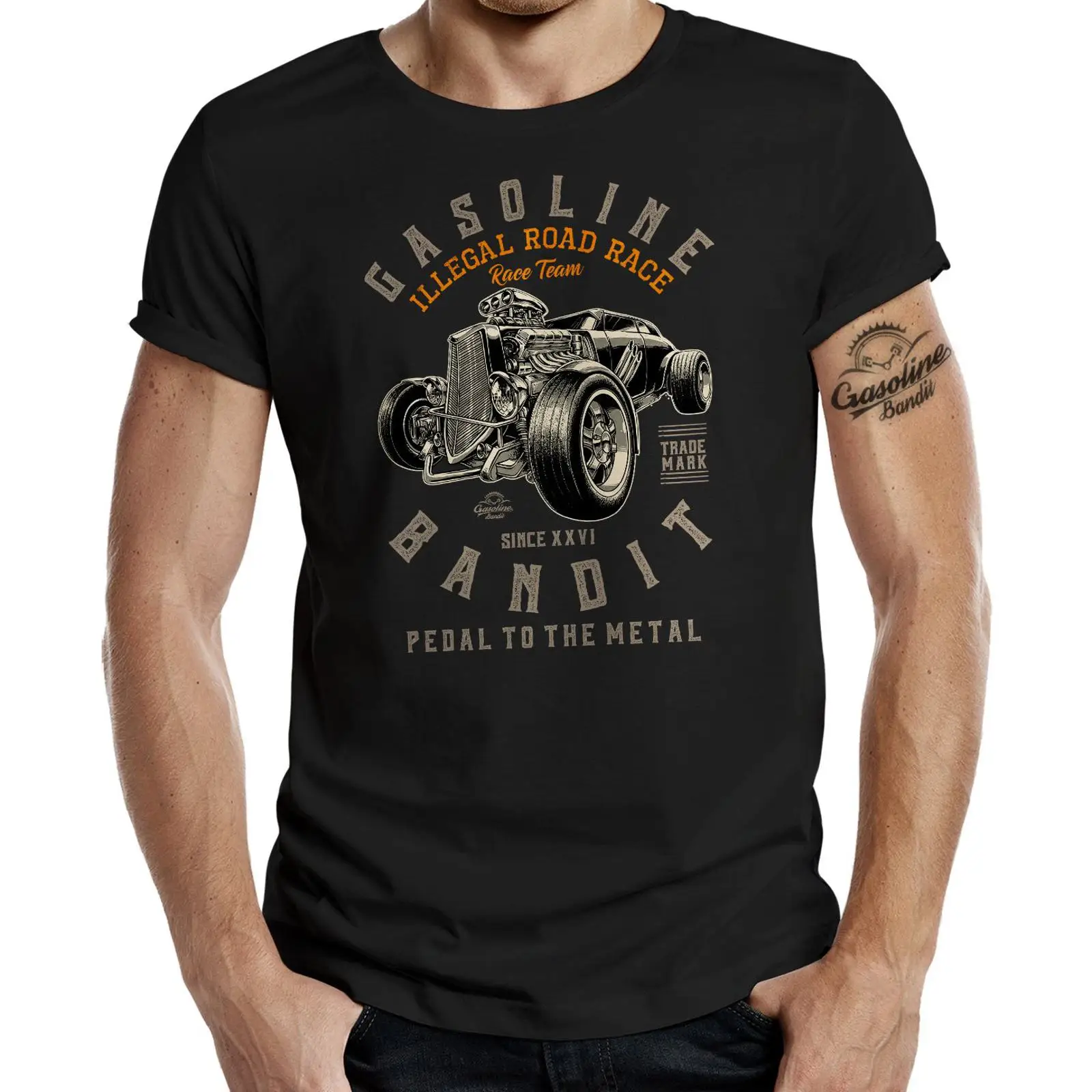 Vintage Fashion Ads - Camiseta masculina Hot Rod Racer, estilo