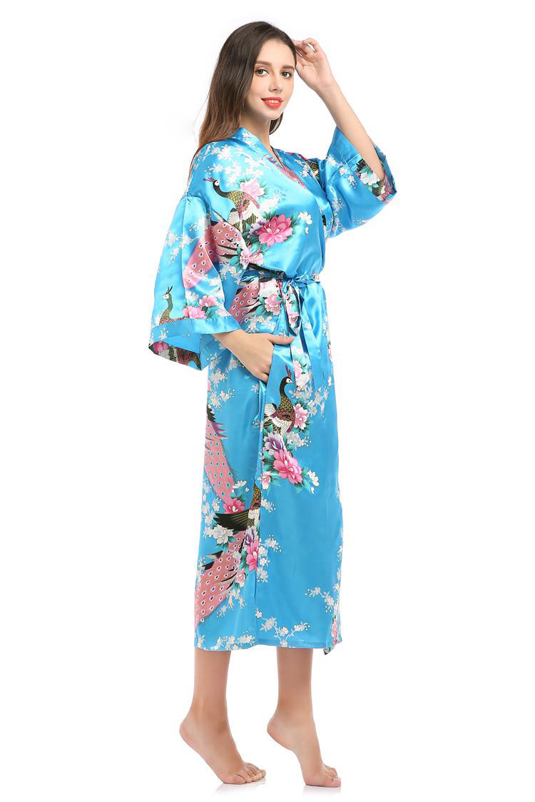 Vintage Fashion Tokyo - Traje japonês banho floral pavão vestido