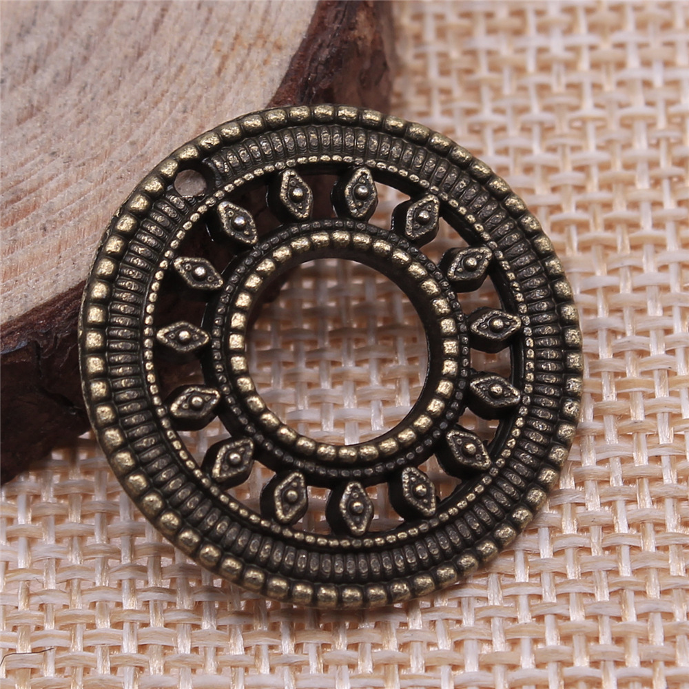 Vintage Fashion Stores - 10 peças de pingentes circulares de