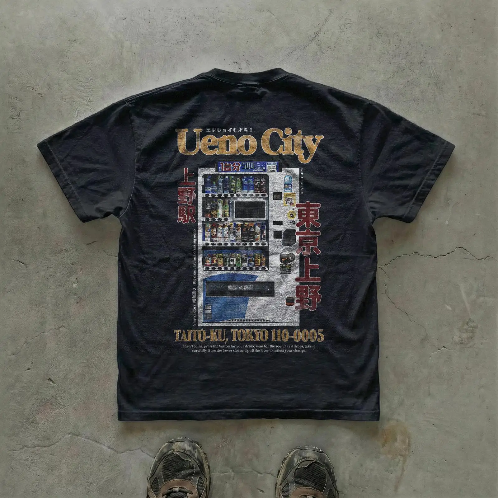 Vintage Fashion Tokyo - Camiseta Unissex Ueno City Regular Fit: