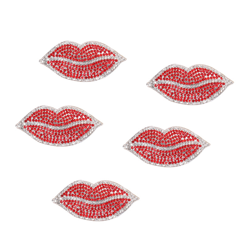 Vintage Fashion Magazine - 5 pçs tamanho pequeno strass lábios