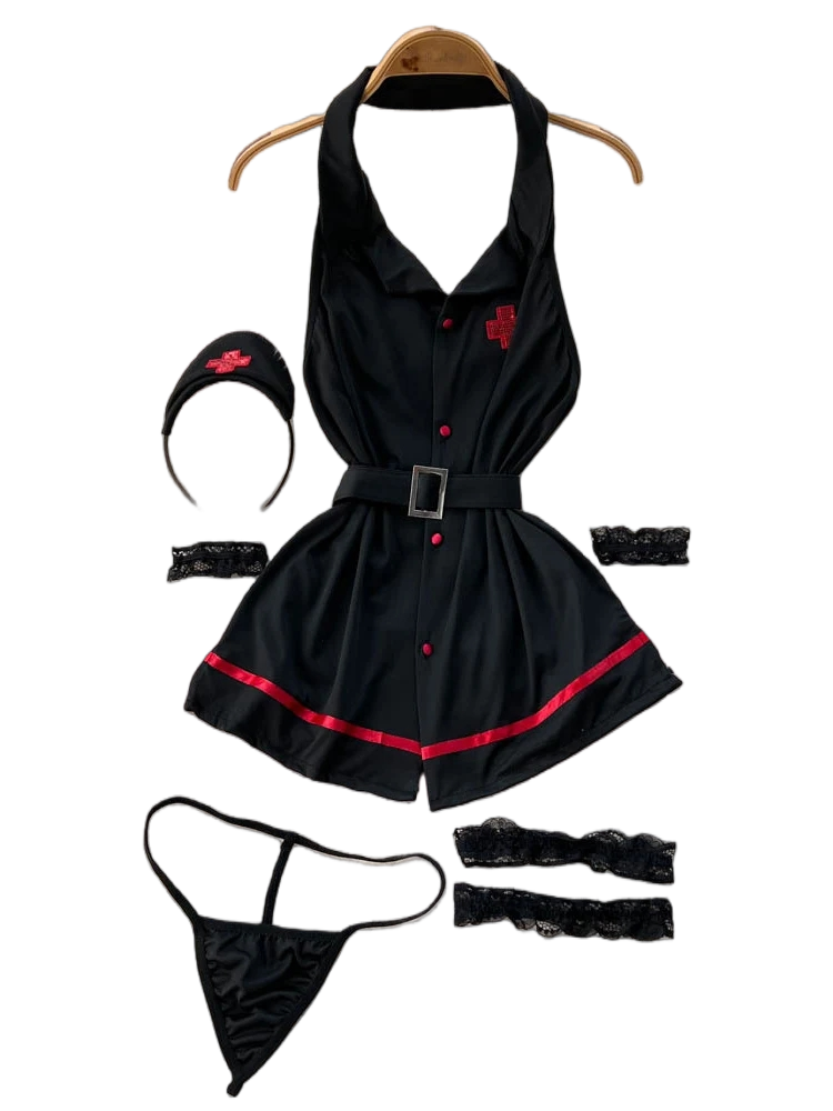 Vintage Fashion Women - Vestido de Lingerie Sensual Erótica com