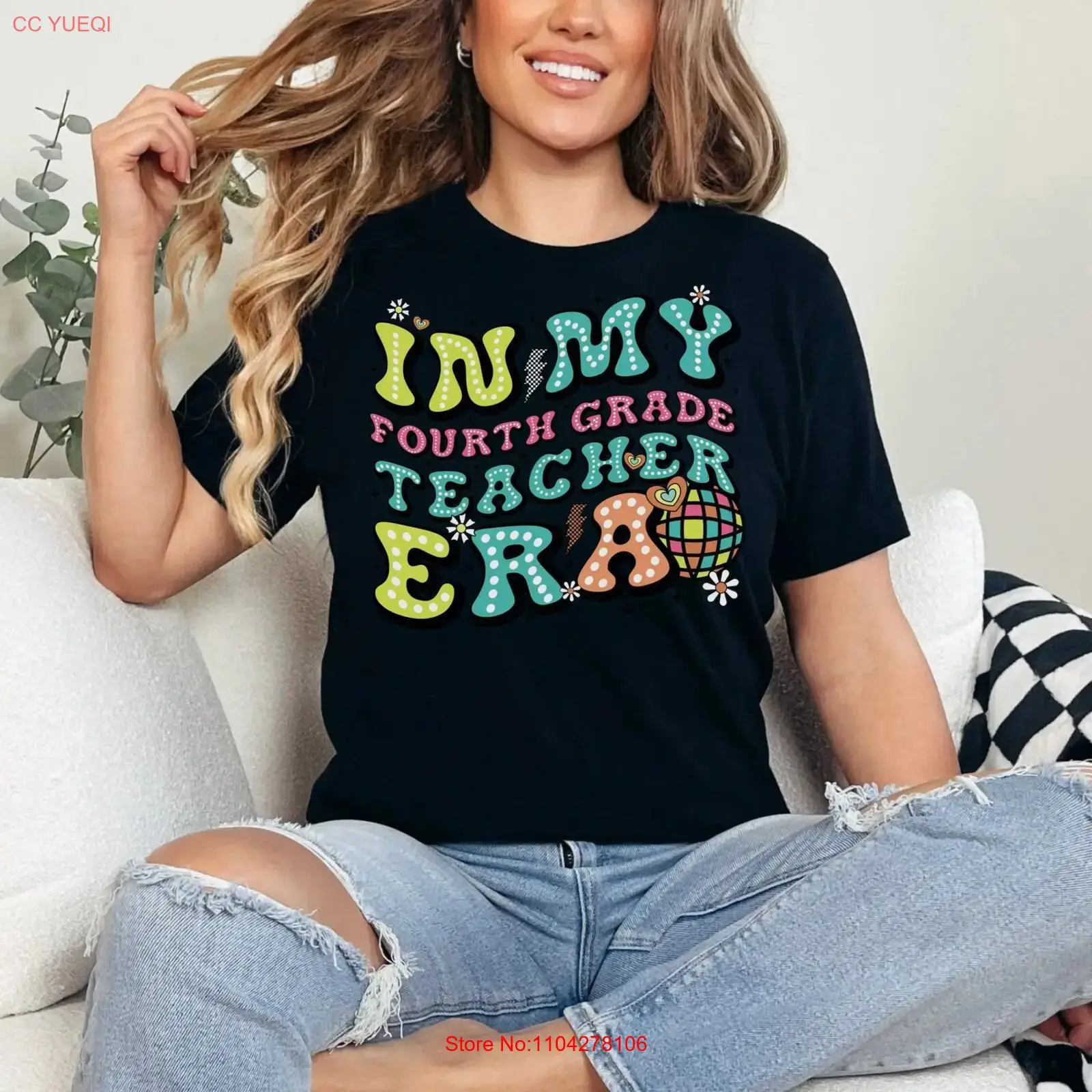 Vintage Fashion Eras - Camiseta para professor(a) de quarta série,