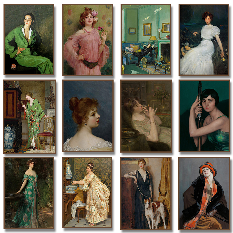 Vintage Fashion Prints For Wall - Pôster de Retrato de Mulheres da