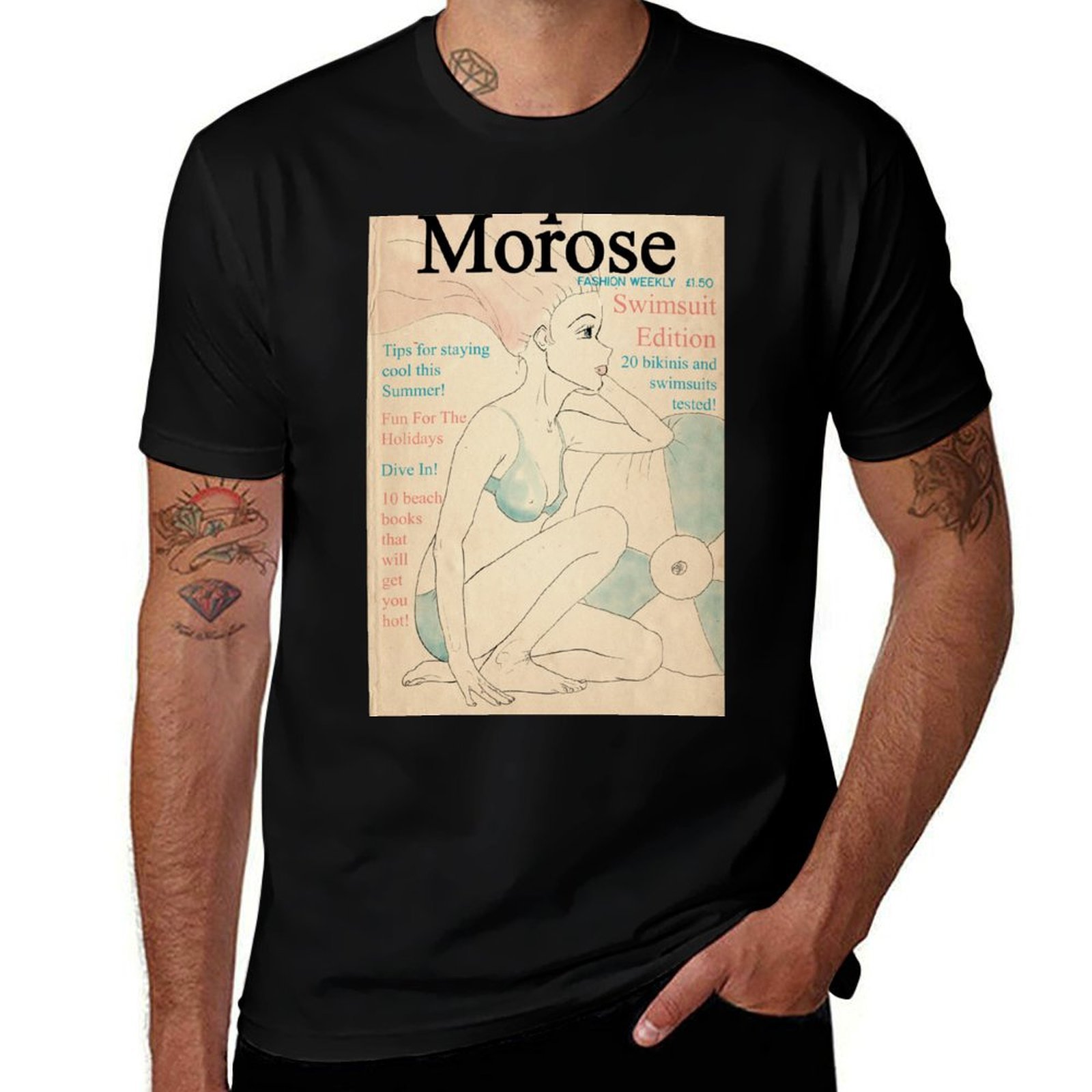 Vintage Fashion Magazine - Camiseta com estampa de capa de