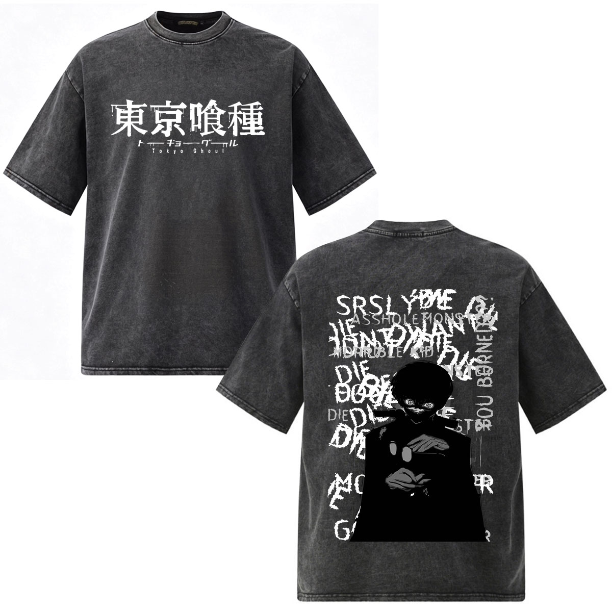 Vintage Fashion Tokyo - Camisetas Vintage Lavadas Anime Tokyo Ghoul