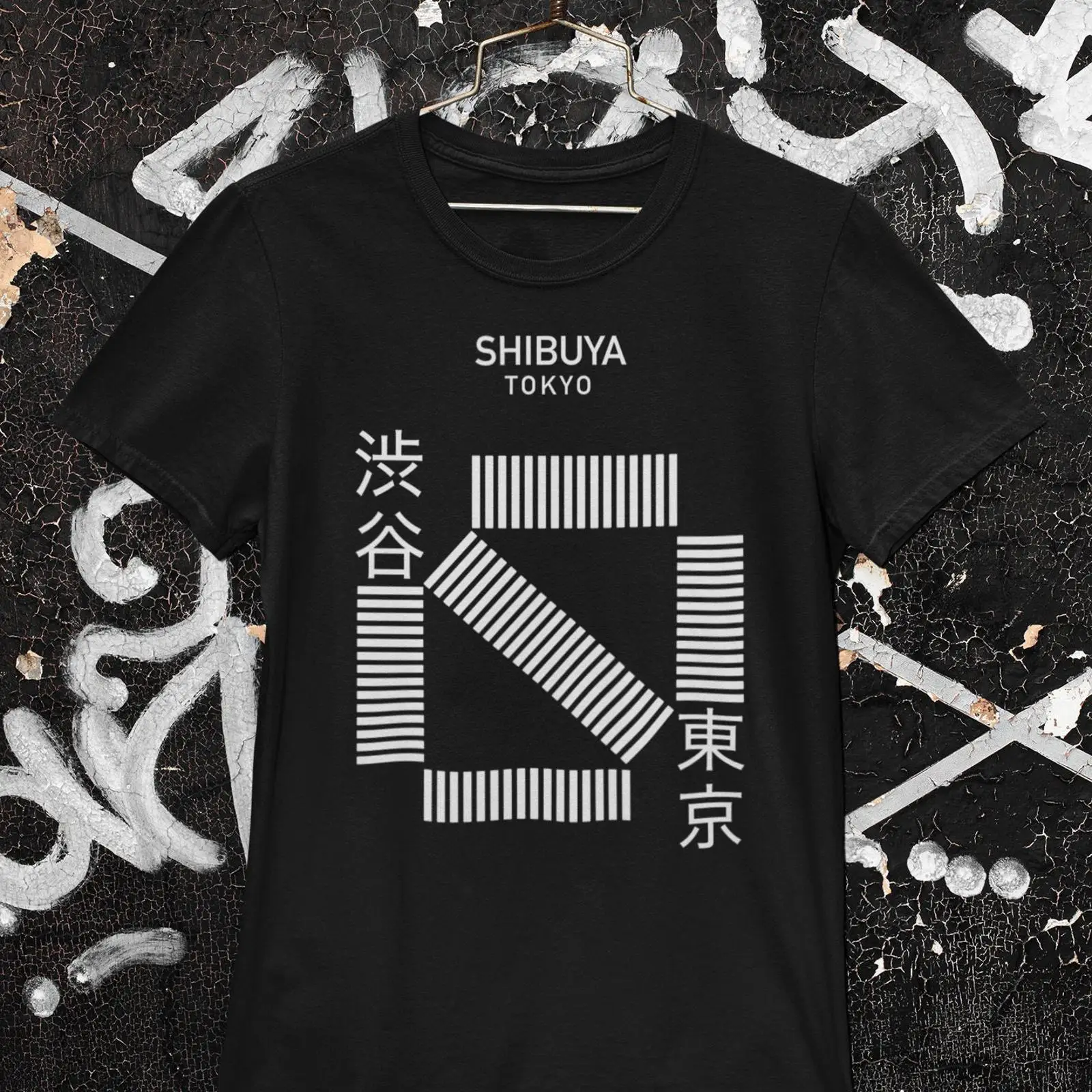 Vintage Fashion Tokyo - Camiseta minimalista japonesa Shibuya Crossing Tokyo