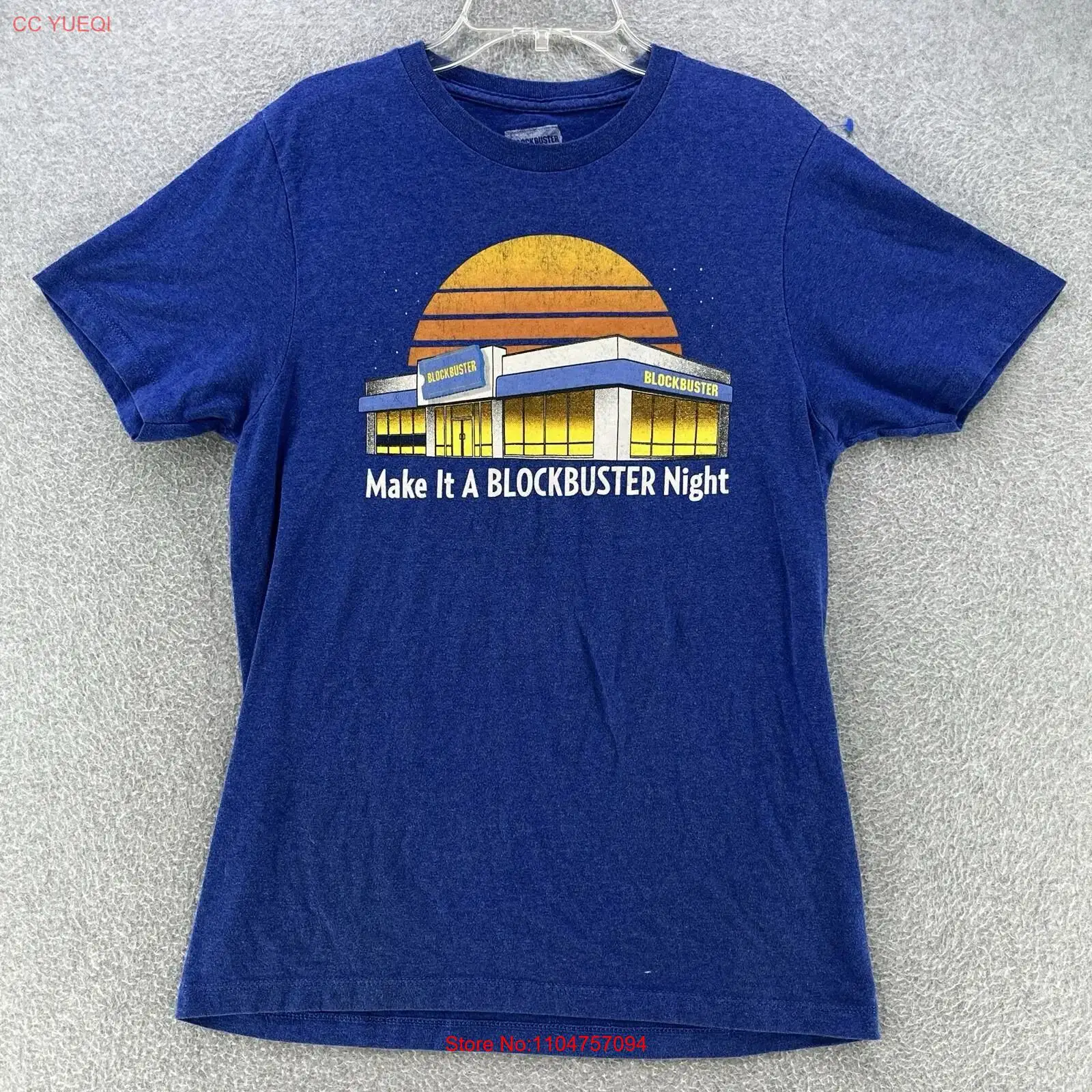 Vintage Fashion Rental - Camiseta Masculina Blockbuster Pequena S Azul