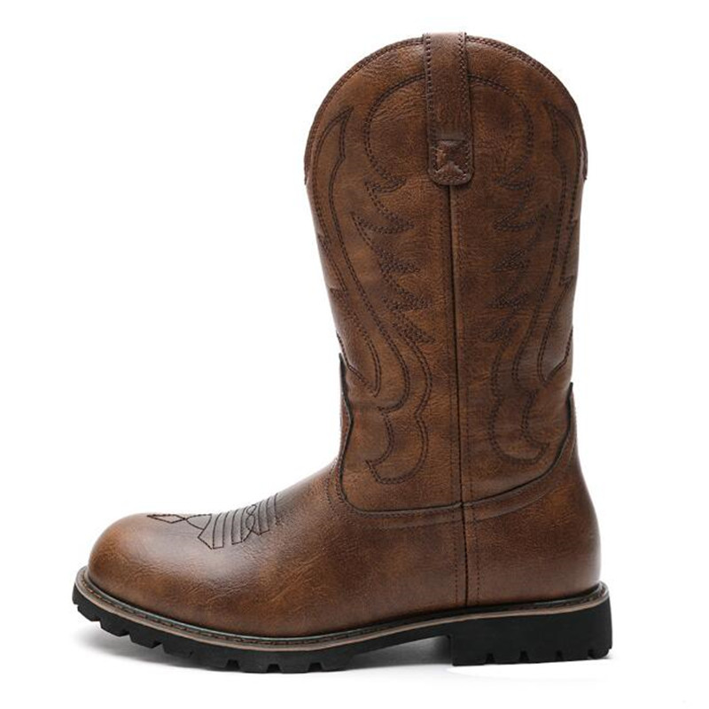 Botas de cowboy masculinas gót - Vintage Fashion Aesthetic avaliação e preço