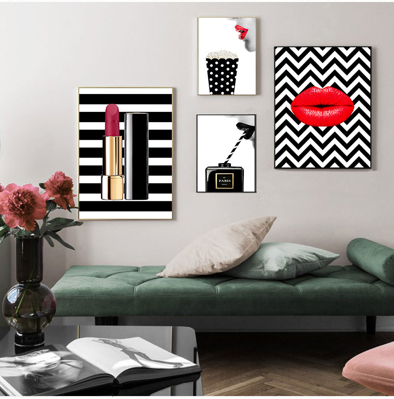 Pôsteres impressões pintura em - Vintage Fashion Prints For Wall avaliação e preço