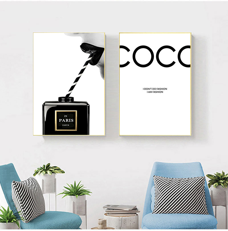 Pôsteres impressões pintura em - Vintage Fashion Prints For Wall avaliação e preço