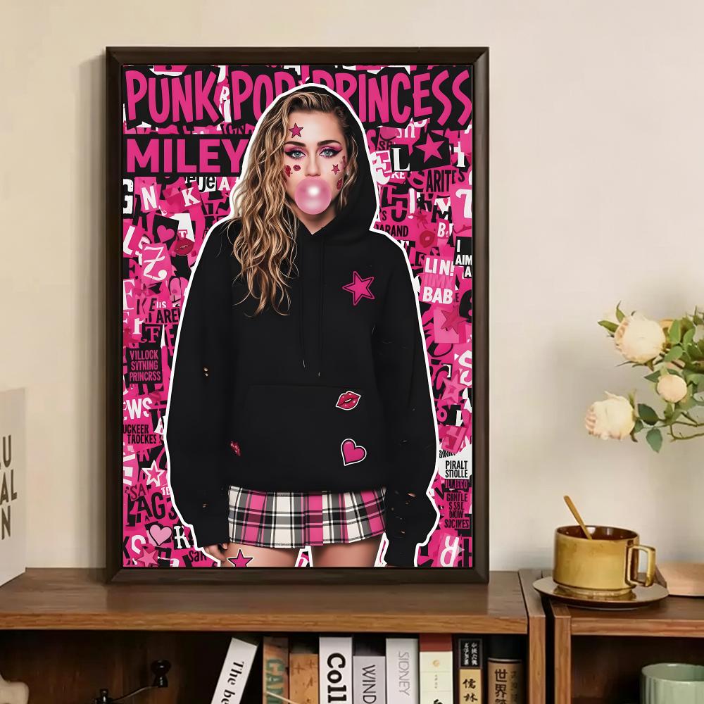 Pintura de M-Miley Cyrus, Cali - Vintage Fashion Prints For Wall avaliação e preço