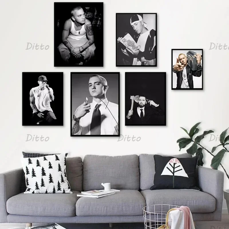 Pintura em Tela de Eminem, Rap - Vintage Fashion Prints For Wall avaliação e preço