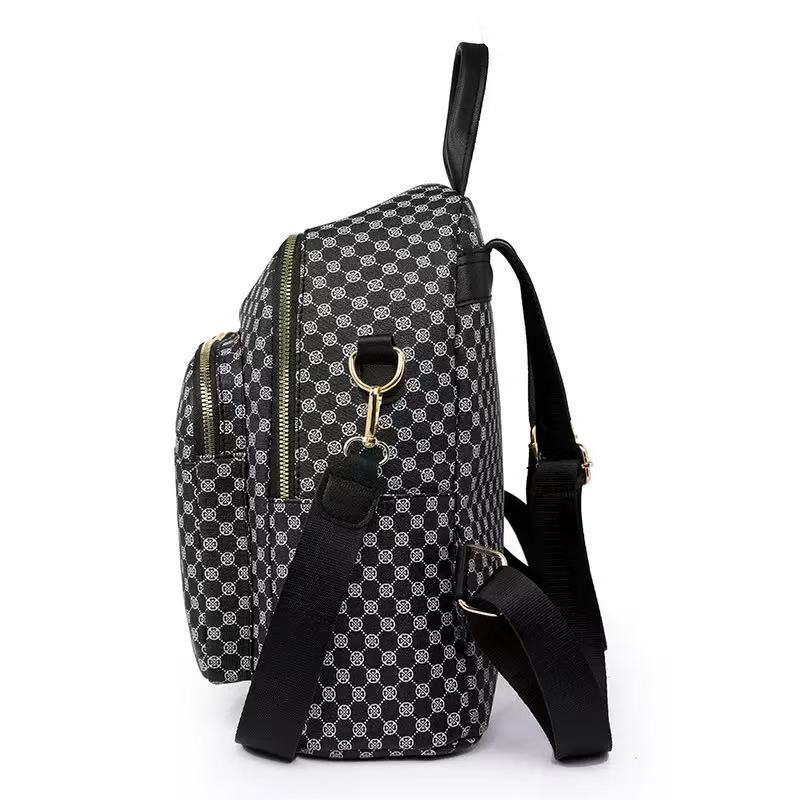 Mochila PU com Padrão Geométri - Vintage Fashion Boutique avaliação e preço