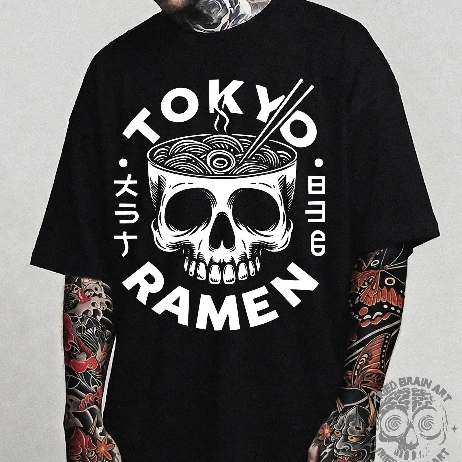 Camiseta Tokyo Skull Ramen par - Vintage Fashion Tokyo avaliação e preço