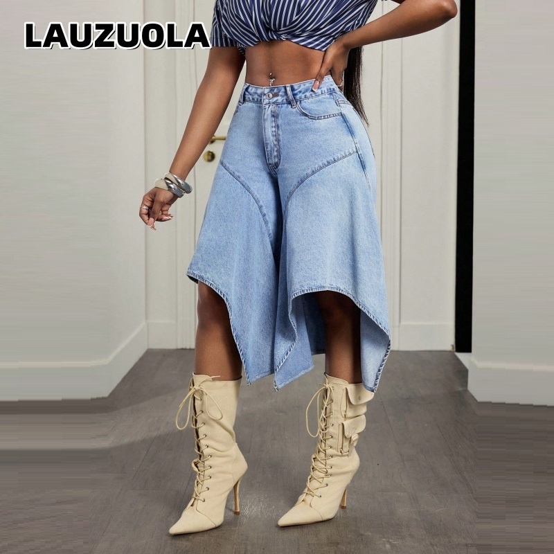 Shorts de Denim Femininos com  - Denim Skirt Midi Vintage avaliação e preço
