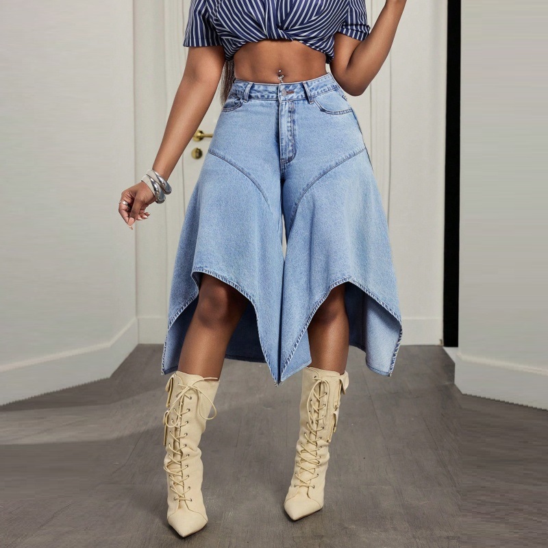 Shorts de Denim Femininos com  - Denim Skirt Midi Vintage avaliação e preço